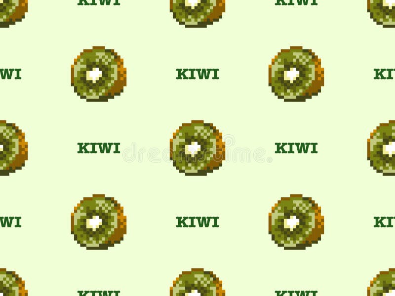 Pixel art kiwi icon 32x32 Royalty Free Vector Image