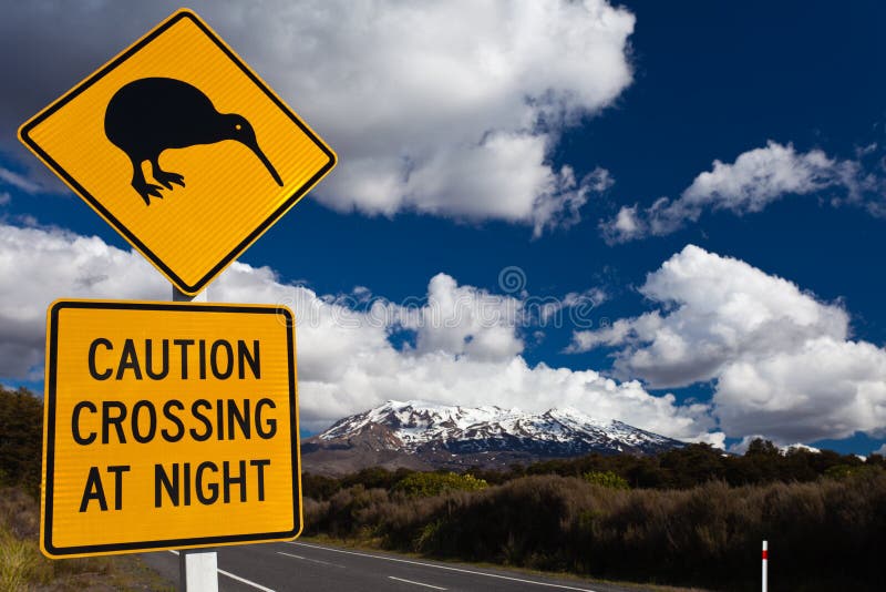 Kiwi ROAD SIGN CAR Roadsign NEW ZEALAND NEW ZEALAND KIWI 12cm