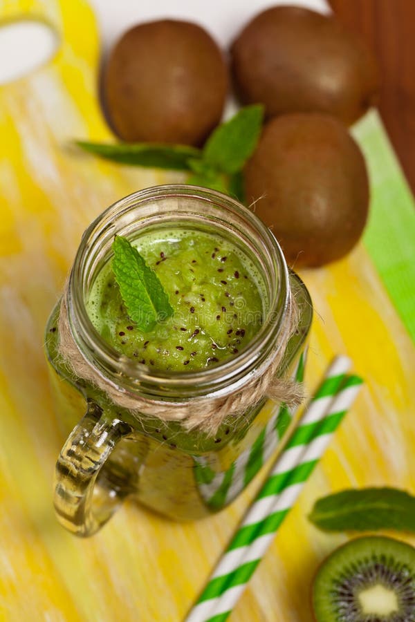 Kiwi Fruit Drink stock photo. Image of black, detox, berry 75550504