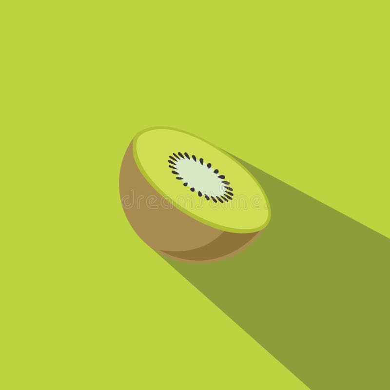 Kiwi Fruit Flat Design Vector illustrazione vettoriale