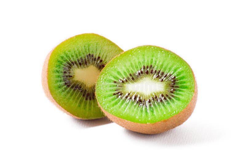 Kiwi fruit sliced in two parts