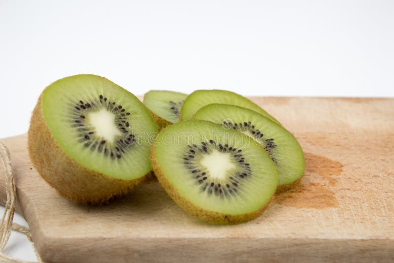 A kiwi fruit slices on background royalty free stock photography
