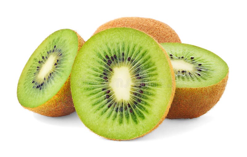 Isolated kiwi fruits