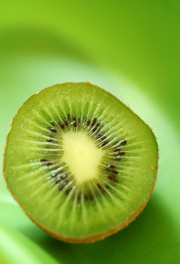 Kiwi on green background