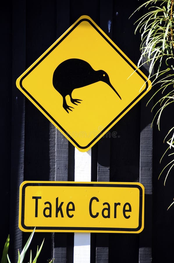 Kiwi Road Sign stock image Kiwi Road Sign stock image