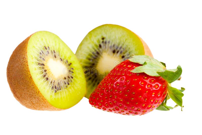 Kiwi fruit and strawberry stock image. Image of dieting 36808935