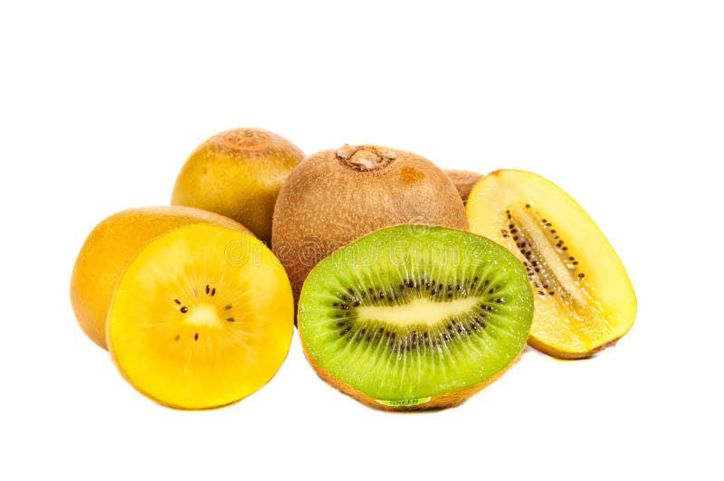 Kiwifruit, gouden en groene kiwi royalty-vrije stock fotografie Kiwifruit, gouden en groene kiwi royalty-vrije stock fotografie