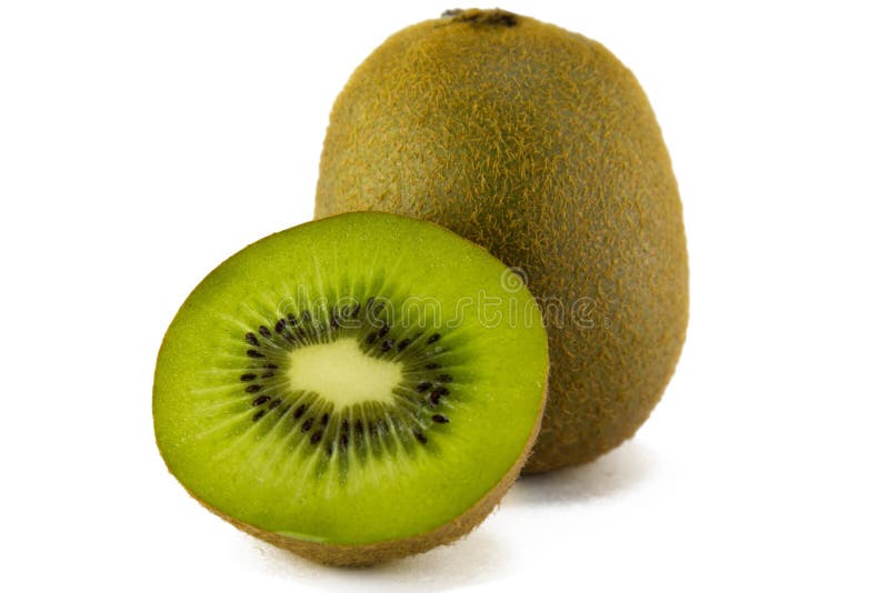 Kiwis juteux d'isolement sur le fond blanc photos stock Kiwis juteux d'isolement sur le fond blanc photos stock