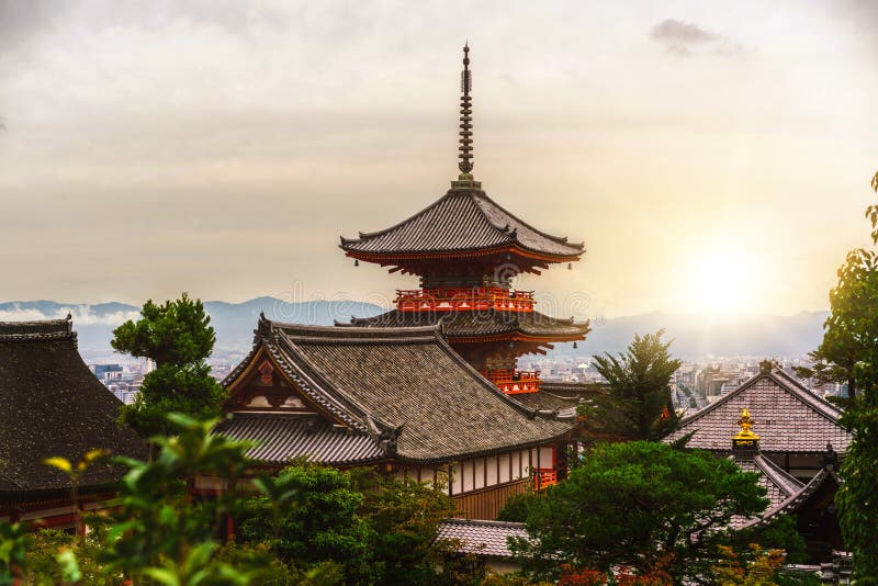Kiyomizu-dera buddhism temple and Kyoto, Japan royalty free stock image Kiyomizu-dera buddhism temple and Kyoto, Japan royalty free stock image