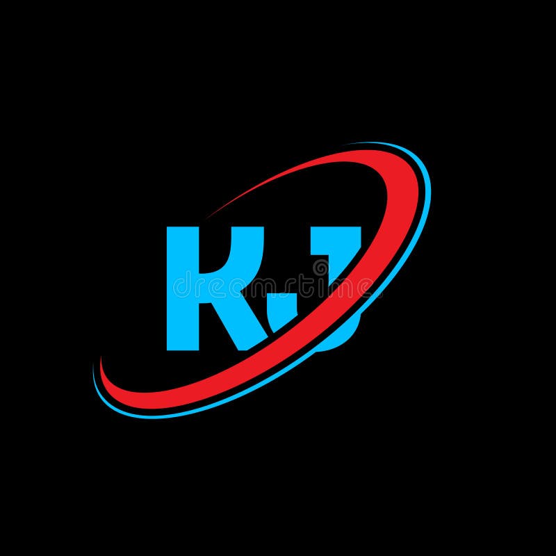 Kj K J Letter Logo Design Initial Letter Kj Linked Circle Uppercase Monogram Logo Red And Blue Kj Logo K J Design Kj K J Stock Vector Illustration Of Identity Outstanding