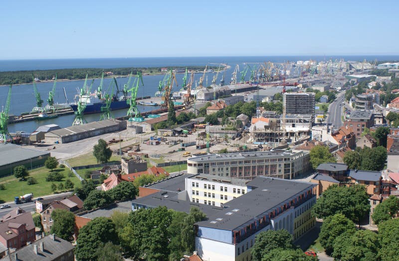 Klaipeda, port stock image. Image of crane, cityscape - 9189871