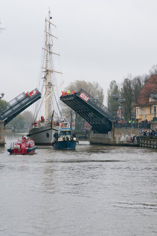 Klaipeda city symbol barquentine Meridianas