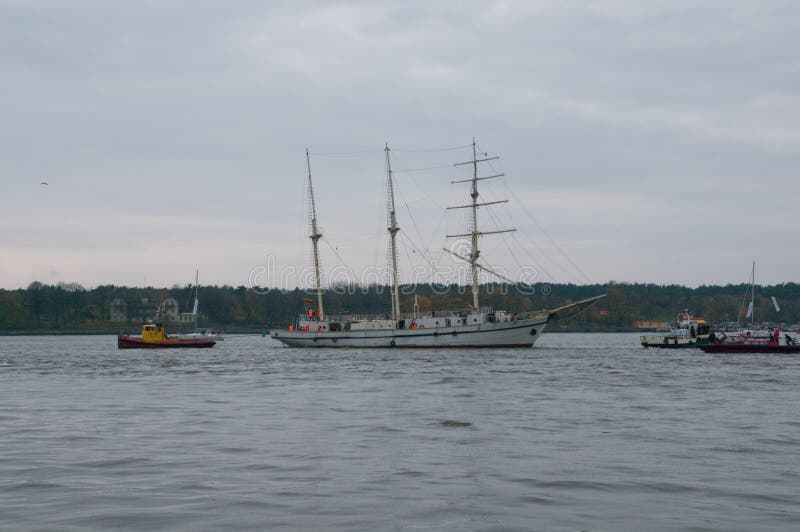 Klaipeda city symbol barquentine Meridianas