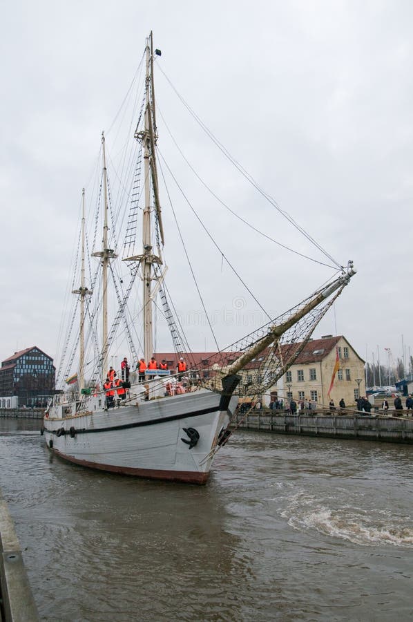 Klaipeda city symbol barquentine Meridianas