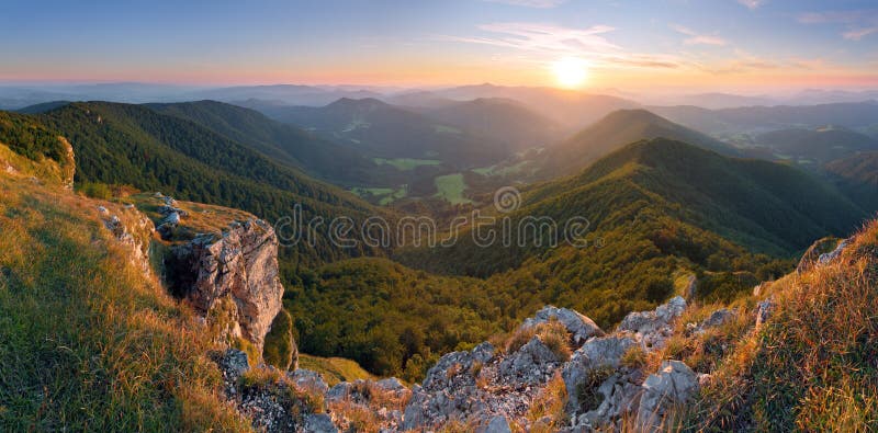 Klak peak in sunset