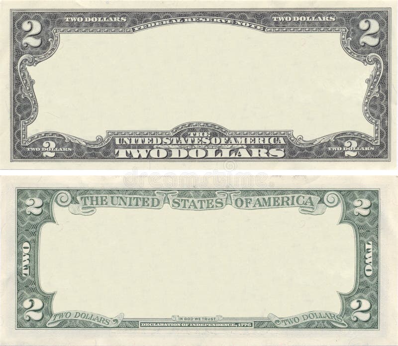 Clear 2 dollar banknote pattern for design purposes. Clear 2 dollar banknote pattern for design purposes