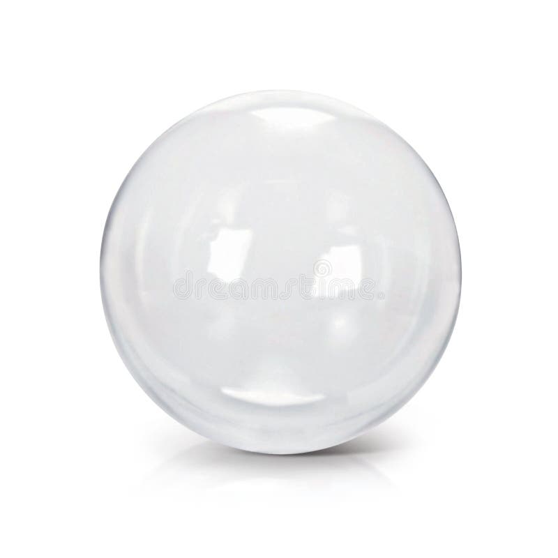 Klar illustration för glass boll 3D vektor illustrationer