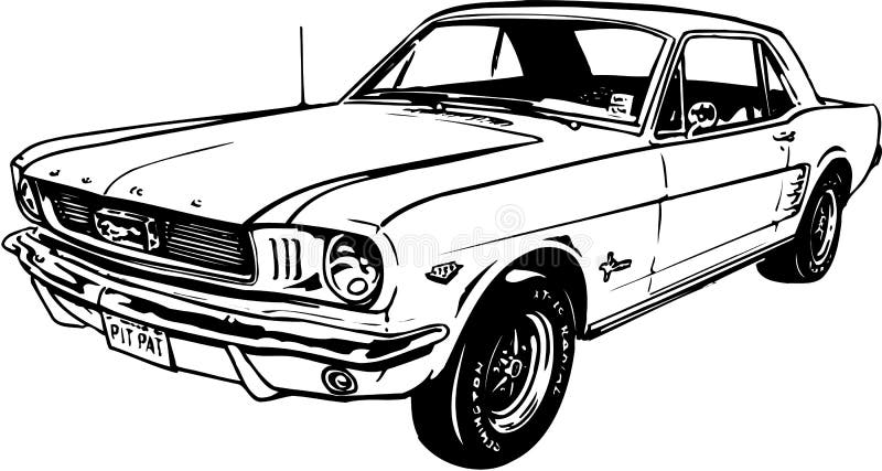 Klassiek Ford Mustang Illustration