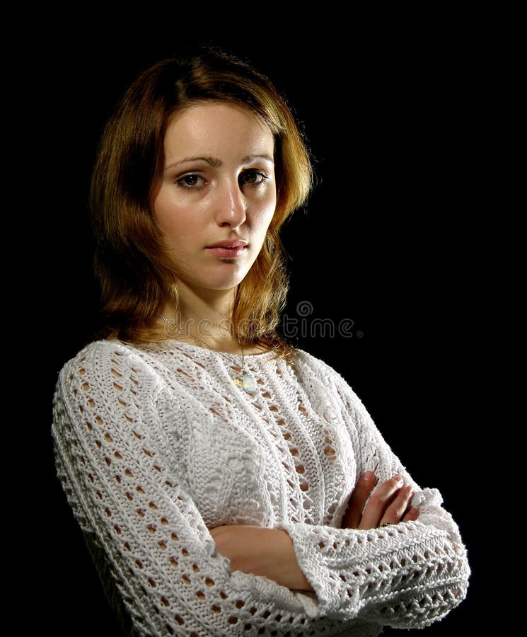 Klassiek portret van een jong meisje royalty-vrije stock afbeeldingen Klassiek portret van een jong meisje royalty-vrije stock afbeeldingen