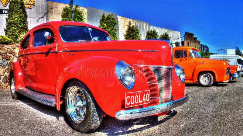 Klassieke Amerikaan 1940 Ford Deluxe stock fotografie