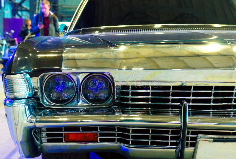 Klassieke Amerikaanse auto Sluit omhoog royalty-vrije stock foto