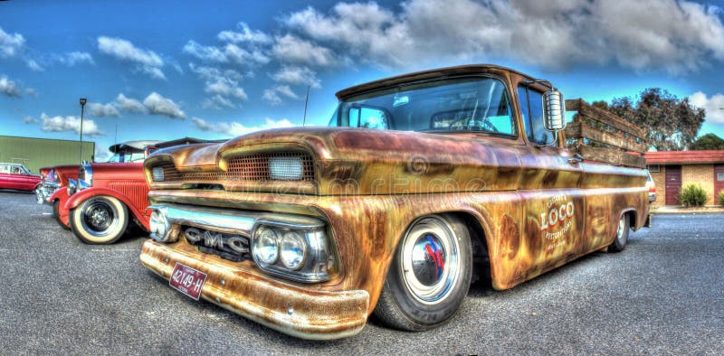 Klassieke Amerikaanse GMC-pick-up truck stock foto