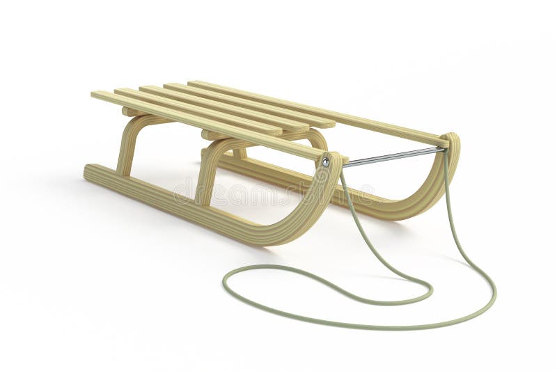 Klassieke houten slee stock illustratie Klassieke houten slee stock illustratie