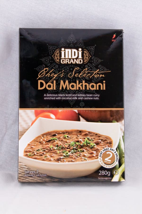 Klassieke Indische schaal Dal Makhani, heerlijke crèmekleurige zwarte liner en kerrie van bonen uit de nieren Indi Grand