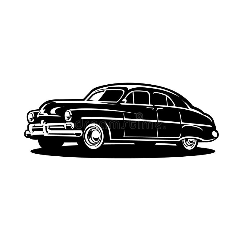 Klassieke retro - auto vector afbeelding klassieke auto illustratie retro auto geïsoleerd