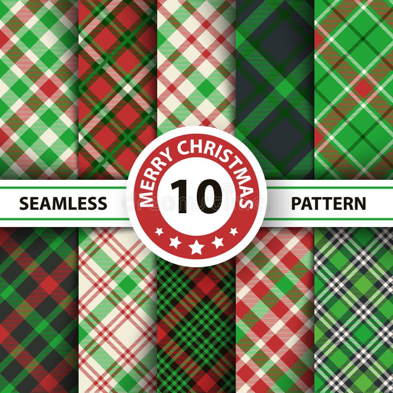 Classic tartan, Picnic tablecloth, Gingham, Buffalo, Lamberjack, Merry Christmas check plaid seamless patterns. Vector eps 10. Classic tartan, Picnic tablecloth, Gingham, Buffalo, Lamberjack, Merry Christmas check plaid seamless patterns. Vector eps 10