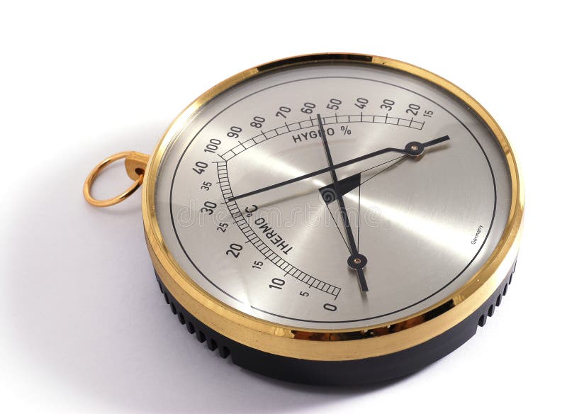 Altes Hygrometer stockfoto. Bild von luft, lehre, messing 287962