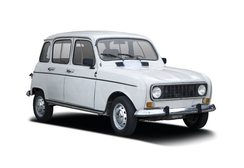 Klassisches französisches Auto Renault 4 auf weißem lizenzfreie stockbilder Klassisches französisches Auto Renault 4 auf weißem lizenzfreie stockbilder