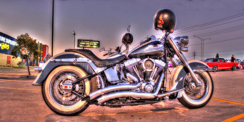 Klassisches Harley Davidson Motorrad Redaktionelles Foto Bild Von Gemalt Stahl 54004096