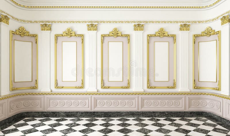 Klassisk guld- lokalstil arkivfoto