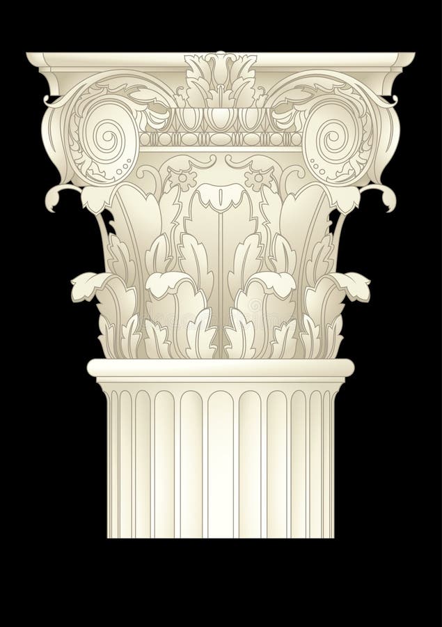 Klassisk kolonnstil royaltyfri illustrationer