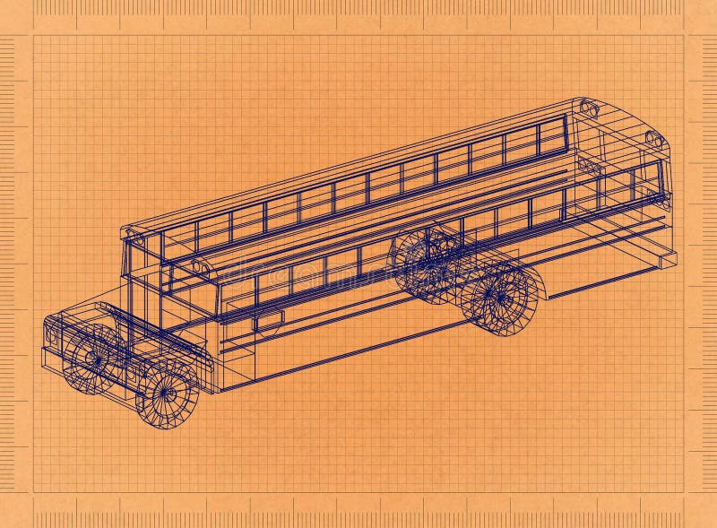 Klassisk skolbuss - Retro ritning royaltyfri illustrationer Klassisk skolbuss - Retro ritning royaltyfri illustrationer