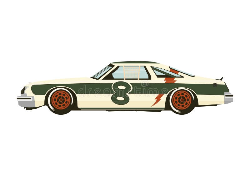 Klassisk tävlings- bil från seventiesna royaltyfri illustrationer Klassisk tävlings- bil från seventiesna royaltyfri illustrationer