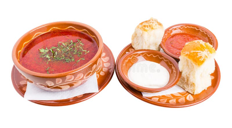 Klassisk ukrainsk borscht royaltyfria bilder Klassisk ukrainsk borscht royaltyfria bilder