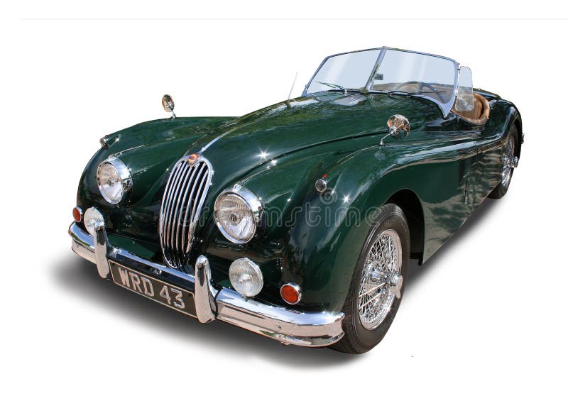 Klassiska Jaguar XK140 brittiska sportar bil- Jaguar isolerade royaltyfri bild Klassiska Jaguar XK140 brittiska sportar bil- Jaguar isolerade royaltyfri bild