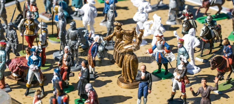 Klasyczna ręka malował rewolucj francuskich stare ołowiane figurki, garaż sprzedaż zdjęcia stock Klasyczna ręka malował rewolucj francuskich stare ołowiane figurki, garaż sprzedaż zdjęcia stock