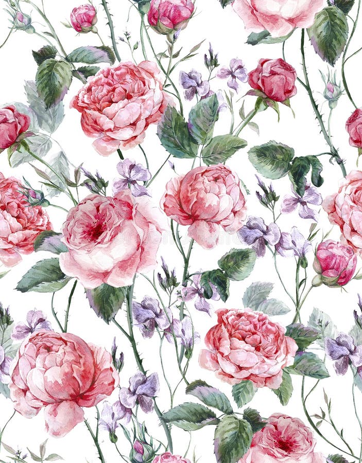 Klasycznego rocznika kwiecisty bezszwowy wzór royalty ilustracja Klasycznego rocznika kwiecisty bezszwowy wzór royalty ilustracja