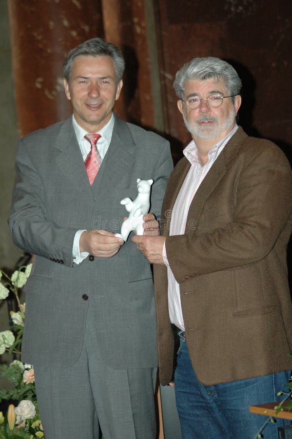 Klaus Wowereit, George Lucas stock afbeeldingen