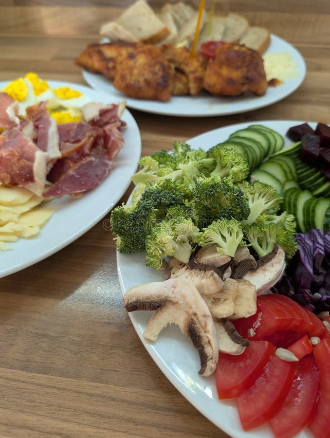 Klein gezond diner stock afbeeldingen