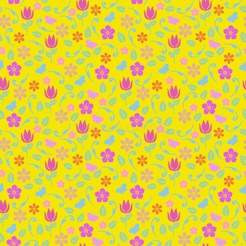 Kleine Blumen stock abbildung. Illustration von muster - 90183189