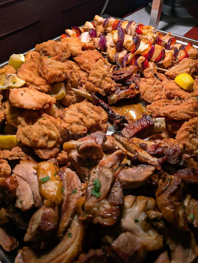 Kleine schnitzels van het feest stock afbeelding