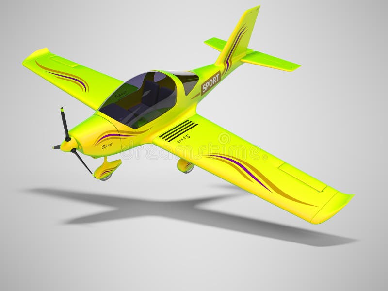 Kleiner fliegender Salat des Konzeptes für Ausbildungspilot-3d renderer auf grauem Hintergrund mit Schatten lizenzfreie abbildung Kleiner fliegender Salat des Konzeptes für Ausbildungspilot-3d renderer auf grauem Hintergrund mit Schatten lizenzfreie abbildung