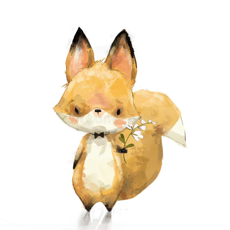 Kleiner Fuchs mit Blume