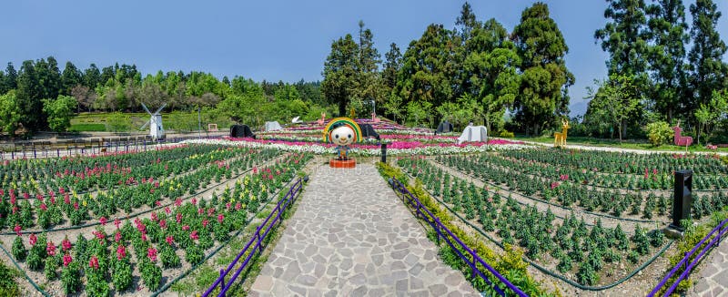 Kleiner Schweizer Garten Cingjing in Nantou, Taiwan Redaktionelles Foto
