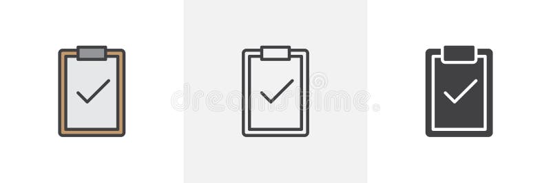 Klembord met vinkjepictogram stock illustratie Klembord met vinkjepictogram stock illustratie