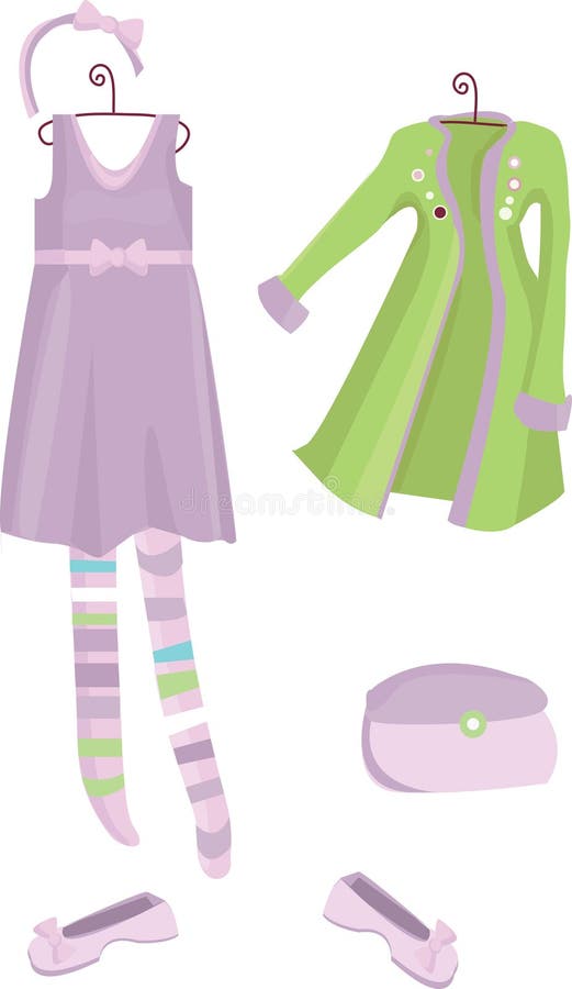 Kleding voor de dame stock illustratie